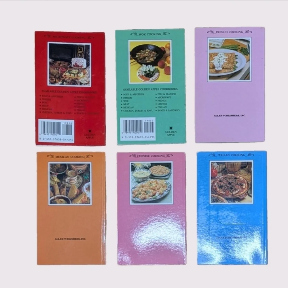 Vintage Golden Apple International Recipe  Cookbooks Bundle Lot Of 6